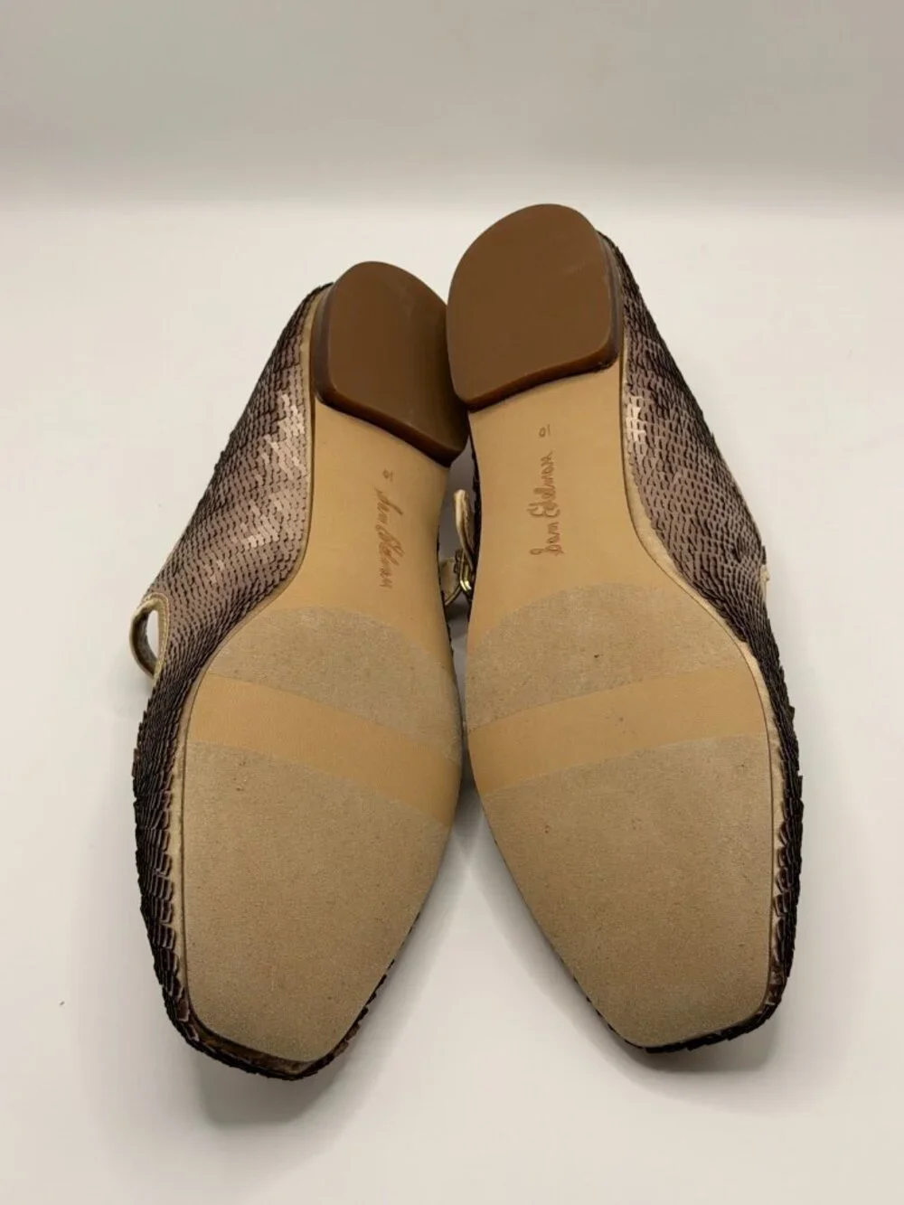 Sam Edelman  Womens Molten Gold Mary Jane Ballet Flat Sz 10